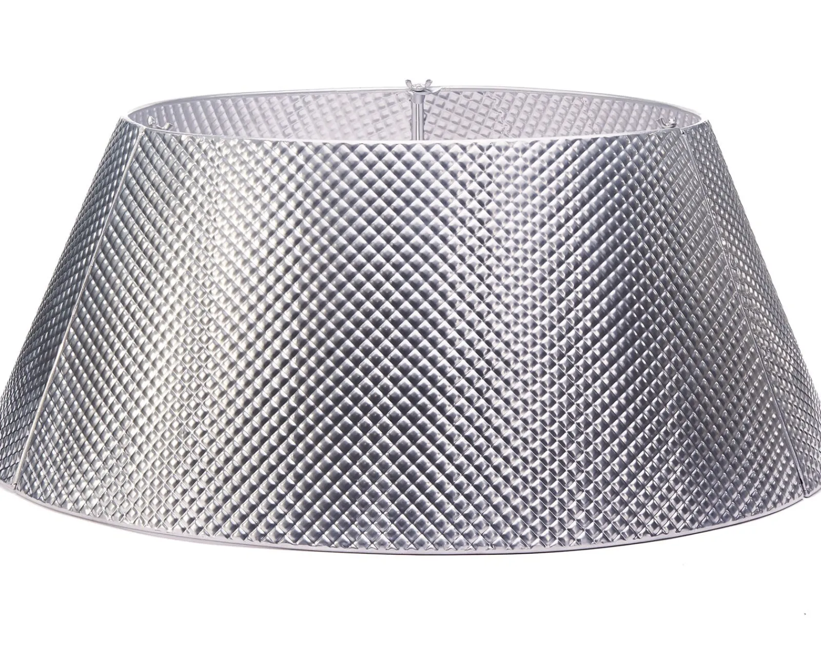 WeRChristmas Quilted Metal Tree Collar, Silver, 71 Cm