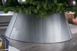 WeRChristmas Quilted Metal Tree Collar, Silver, 71 Cm