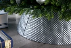 WeRChristmas Quilted Metal Tree Collar, Silver, 71 Cm