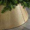 WeRChristmas Quilted Metal Tree Collar, Gold, 71 Cm