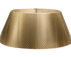 WeRChristmas Quilted Metal Tree Collar, Gold, 71 Cm