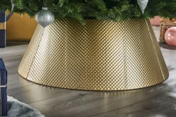 WeRChristmas Quilted Metal Tree Collar, Gold, 71 Cm