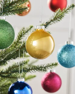 WeRChristmas Rainbow Glass Baubles, 24 Pack, 6 Cm