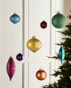 WeRChristmas Rainbow Glass Baubles, 20 Pack
