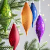 WeRChristmas Rainbow Glass Baubles 5 Pack, 15 Cm