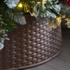 WeRChristmas Rattan Effect Tree Collar, Brown, 65 Cm