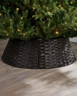 WeRChristmas Rattan Tree Collar, Dark Brown, 65 Cm