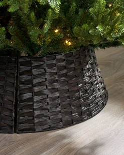 WeRChristmas Rattan Tree Collar, Dark Brown, 65 Cm