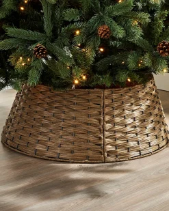WeRChristmas Rattan Tree Collar, Light Brown, 65 Cm