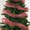 WeRChristmas Red And White Mesh With Red Foil, 9 M
