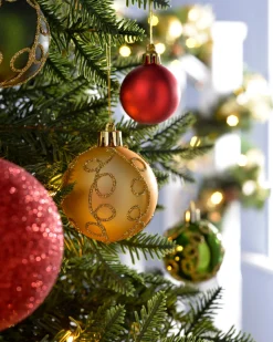 WeRChristmas Red, Gold And Green Shatterproof Baubles, 50 Pack
