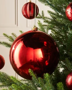 WeRChristmas Red Large Gloss Shatterproof Bauble, 20 Cm