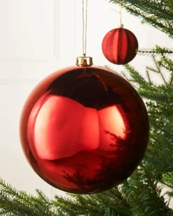WeRChristmas Red Large Gloss Shatterproof Bauble, 20 Cm