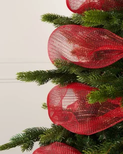 WeRChristmas Red Mesh With Red Foils, 9 M