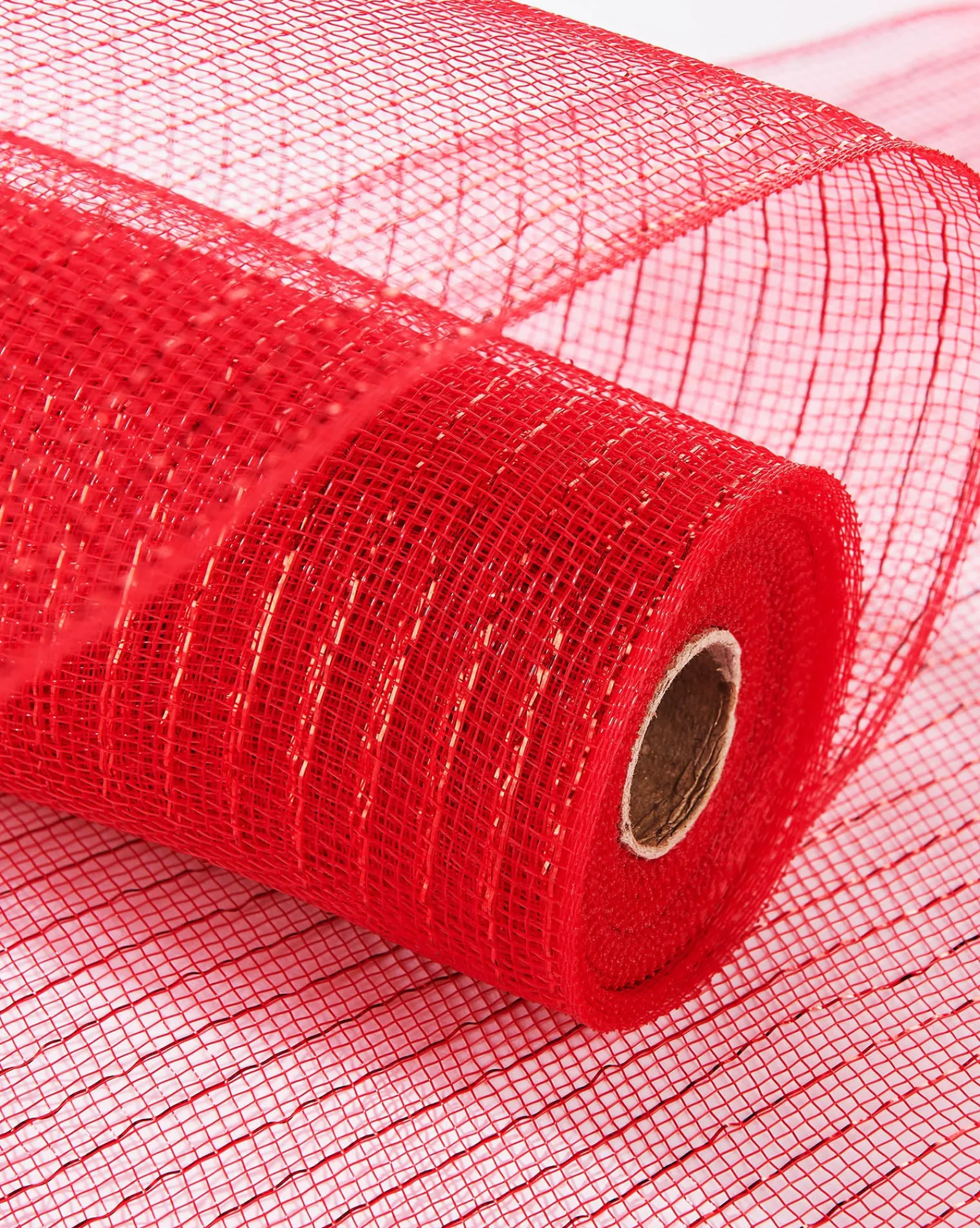 WeRChristmas Red Mesh With Red Foils, 9 M