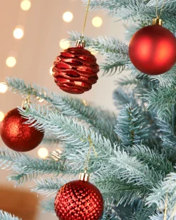 WeRChristmas Red Shatterproof Baubles, 50 Pack, 6 Cm