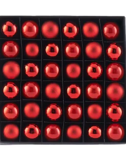 WeRChristmas Red Shatterproof Baubles, 36 Pack, 3 Cm