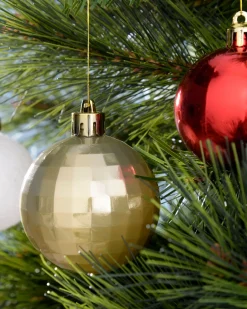 WeRChristmas Red/Gold Shatterproof Baubles Set, 50 Pack