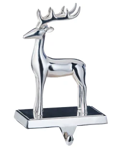 WeRChristmas Reindeer Stocking Holder, Silver, 20 Cm