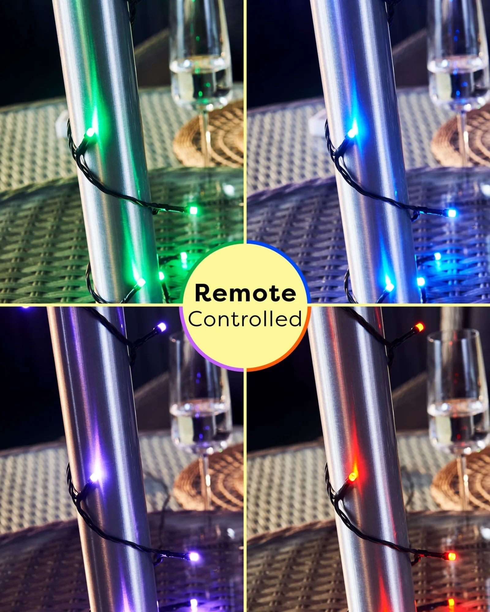 WeRChristmas Remote Controlled 600 Colour Changing LED Light String