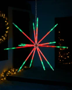 WeRChristmas RGB LED Hanging Starburst Decoration, 56 Cm