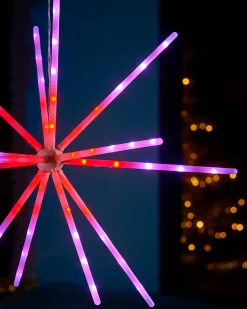 WeRChristmas RGB LED Hanging Starburst Decoration, 56 Cm