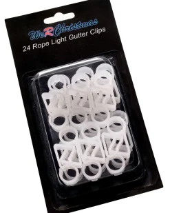 WeRChristmas Rope Light Gutter Hooks, Pack Of 24