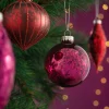 WeRChristmas Ruby Glass Baubles, 20 Pack