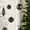 WeRChristmas Sage Green Glass Baubles, 20 Pack