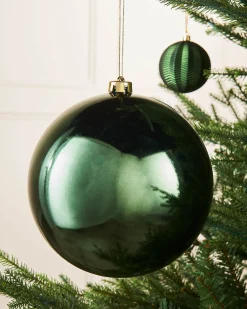 WeRChristmas Sage Green Large Gloss Shatterproof Bauble, 20 Cm