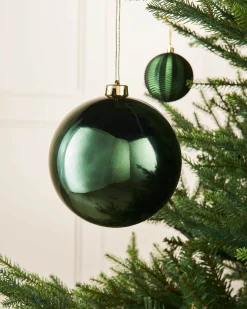 WeRChristmas Sage Green Large Gloss Shatterproof Bauble, 15 Cm