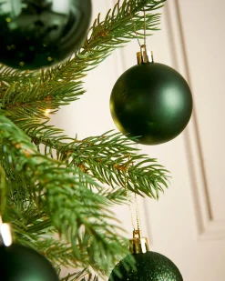 WeRChristmas Sage Green Shatterproof Bauble, 50 Pack
