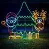 WeRChristmas Santa And Reindeer Rope Light Silhouette, 1.2 M