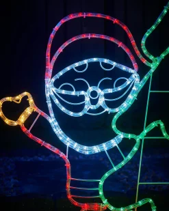 WeRChristmas Santa And Reindeer Rope Light Silhouette, 1.2 M