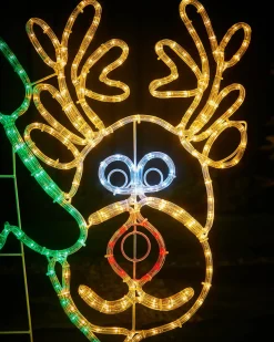 WeRChristmas Santa And Reindeer Rope Light Silhouette, 1.2 M