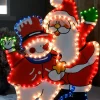 WeRChristmas Santa And Snowman Rope Light Silhouette, 71 Cm