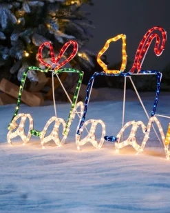 WeRChristmas Santa And Train Rope Light Silhouette, 200 Cm