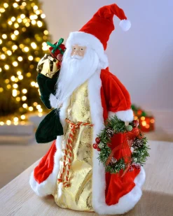 WeRChristmas Santa Christmas Tree Topper, Red/Gold, 40 Cm