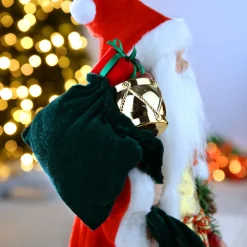 WeRChristmas Santa Christmas Tree Topper, Red/Gold, 40 Cm