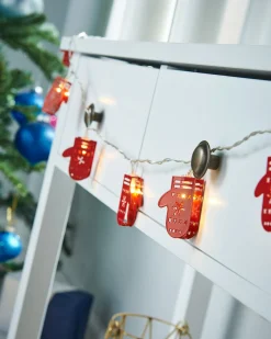 WeRChristmas Santa Gloves LED Light String, 1.8 M