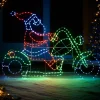 WeRChristmas Santa On A Motorbike Rope Light Silhouette, 1.6 M