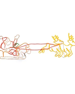 WeRChristmas Santa Sleigh Reindeer LED Rope Light Silhouette, 156 Cm