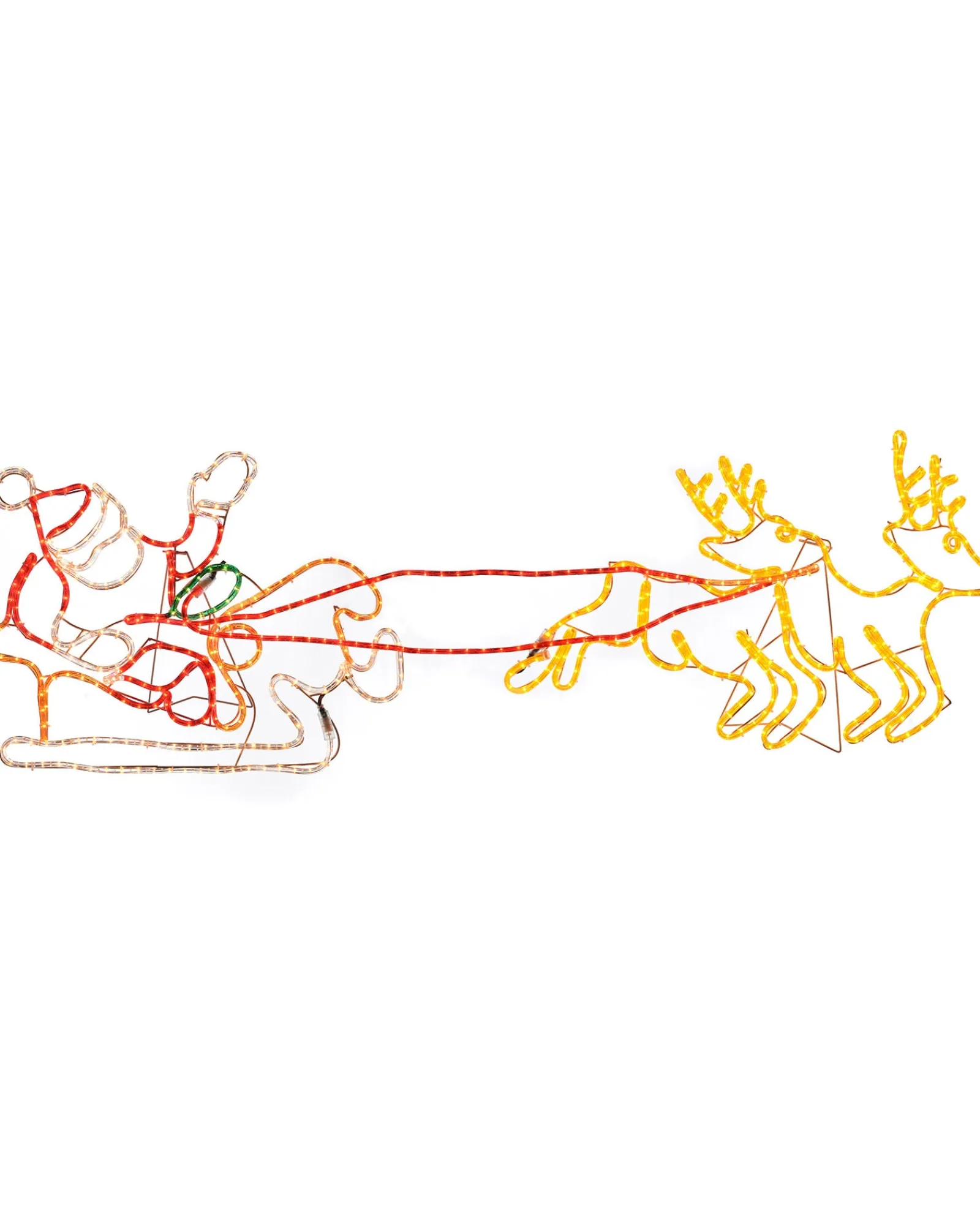 WeRChristmas Santa Sleigh Reindeer LED Rope Light Silhouette, 156 Cm