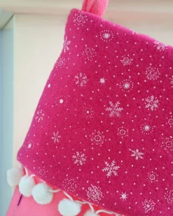 WeRChristmas Santa Stocking, Pink/Purple, 48 Cm