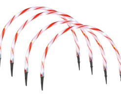 WeRChristmas Set Of 4 Candy Cane Arch Pathway Stake Lights, 50 Cm
