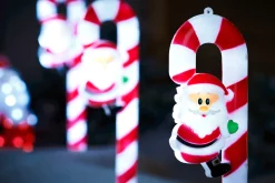 WeRChristmas Set Of 3 Candy Cane Pathway Stake Lights, 60 Cm