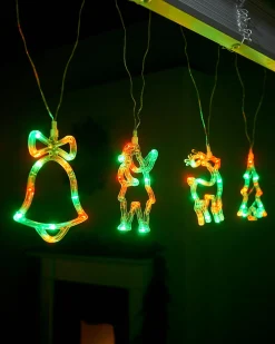WeRChristmas Set Of 6 Characters Rope Light Silhouette, Green, 5 M