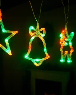 WeRChristmas Set Of 6 Characters Rope Light Silhouette, Green, 5 M