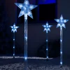 WeRChristmas Set Of 4 Connectable Star Pathway Stake Lights, Bright White, 77 Cm