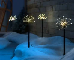 WeRChristmas Set Of 4 Exploding Firework Pathway Stake Lights, 44 Cm